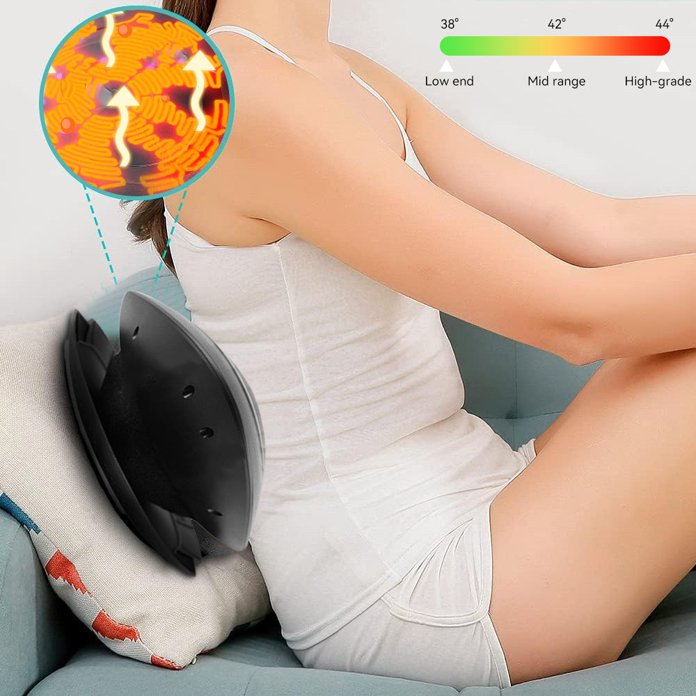 Portable Massager, an Intelligent Massager Suitable for the Waist, Buttocks, Legs, and Back, With Heating and Vibration Modes, USB Charging, and an Auxiliary Board That Can Be Used on Both Soft and Hard Surfaces. It Is the Pe