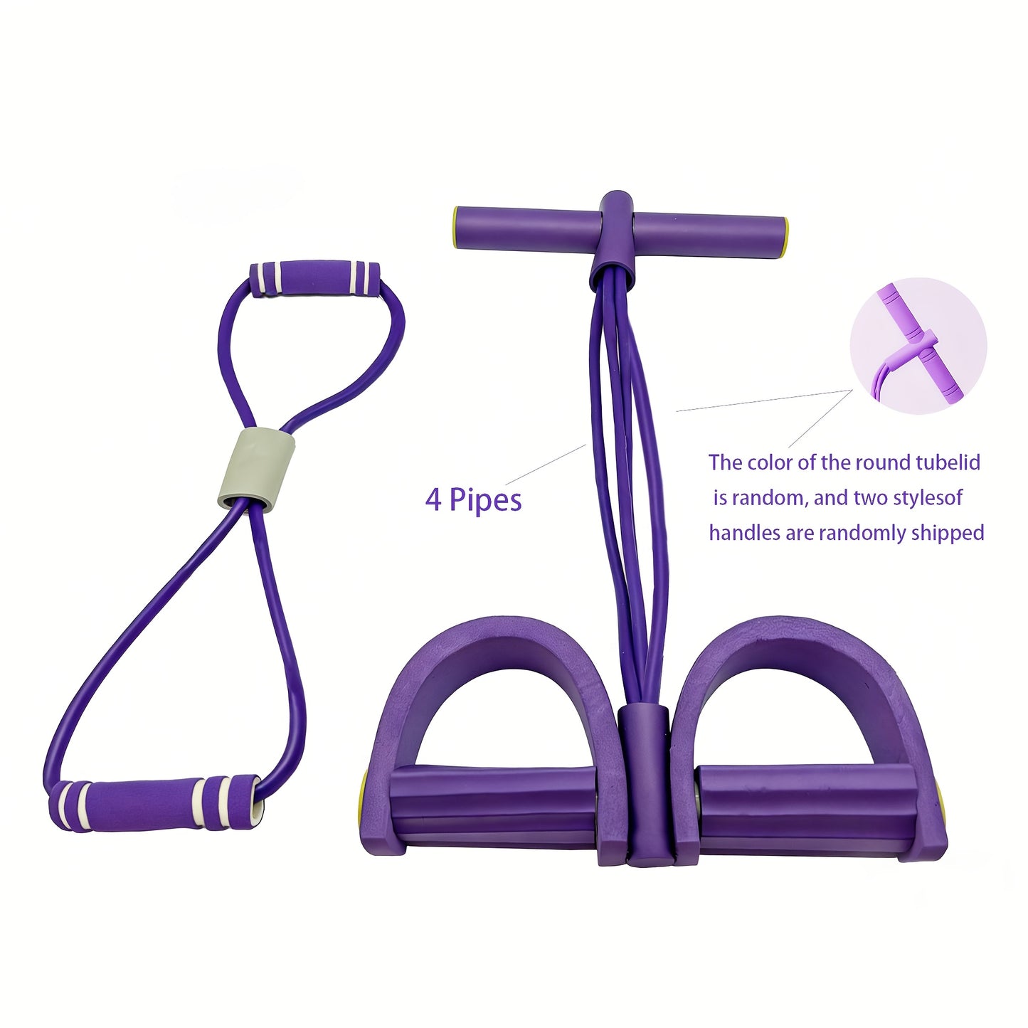 For Home Gym 2 PCS Set Yoga Band Set | EVA Resistance Bands for Sit-Ups and Leg Stretching, Elastic Yoga Sit-Up Pull Rope for Men and Women, Exercise Equipment with Tension Adjuster
