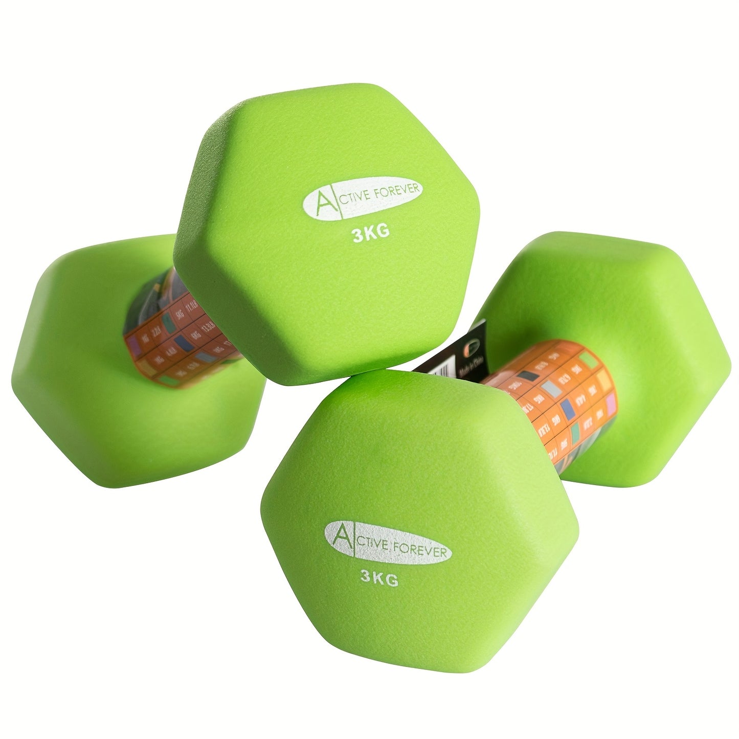 Home Gym Dumbbells  Set (Pair), Neoprene Waterproof Non-Slip Dumbbells (Multi Color 2×(1+2+3) Kg) Muscles Strength Training Bodybuilding Exercise Women Men Sports Accessories