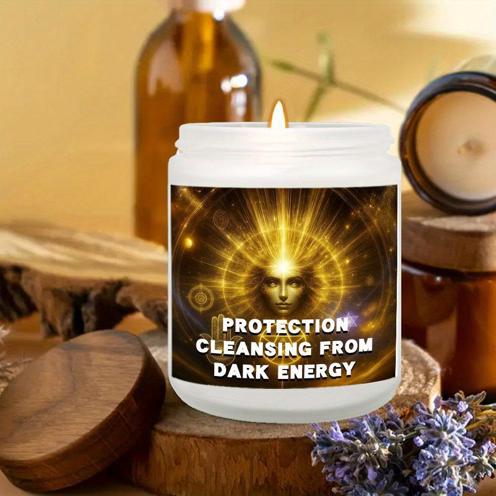 1pc 5, 3oz Witchcraft Black Magic Protection Cleansing Scented Candle Curse Protector Soy Wax Gift Idea for Women Men Adults