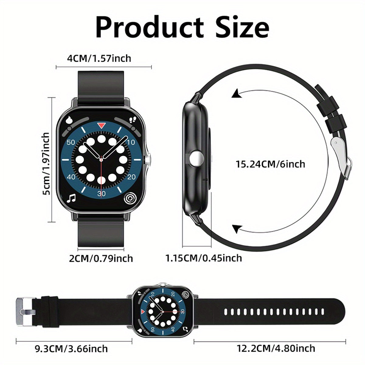 The 1.83-Inch Smart Watch Is Suitable for Both Men And Women - Wireless Calling Watch That Features App Notifications, a Calculator, an Alarm Clock, And Over 100 Sports Modes. with Its Stylish Design