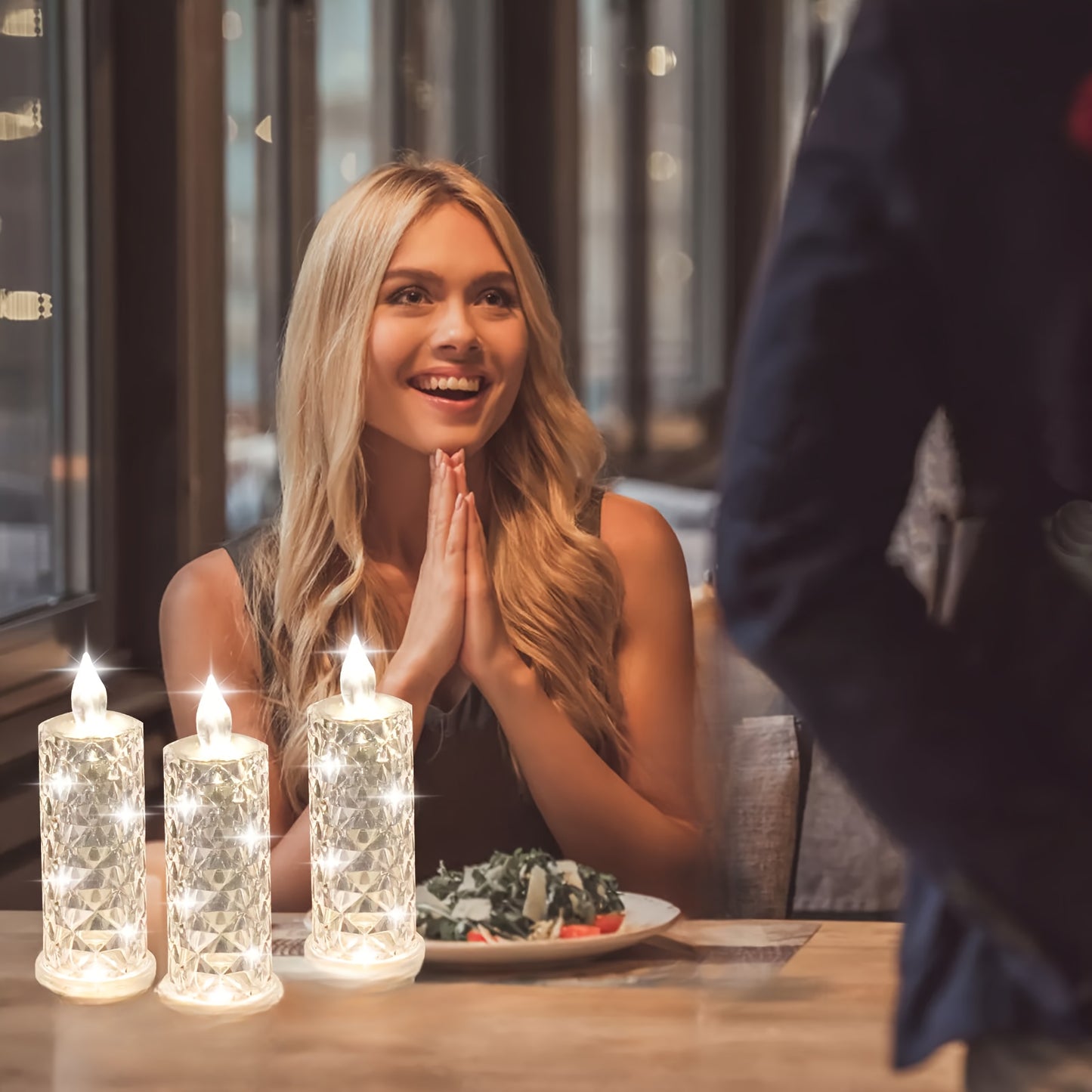 NEW 6PCS Set LED Pillar Candles - Battery-Operated, Flameless & Effortless Glow - Perfect for Proposals, Anniversaries, Weddings, Christmas - Safe & Long-Lasting - Eternal Romance, Effortless Lighting, Candle Lighting