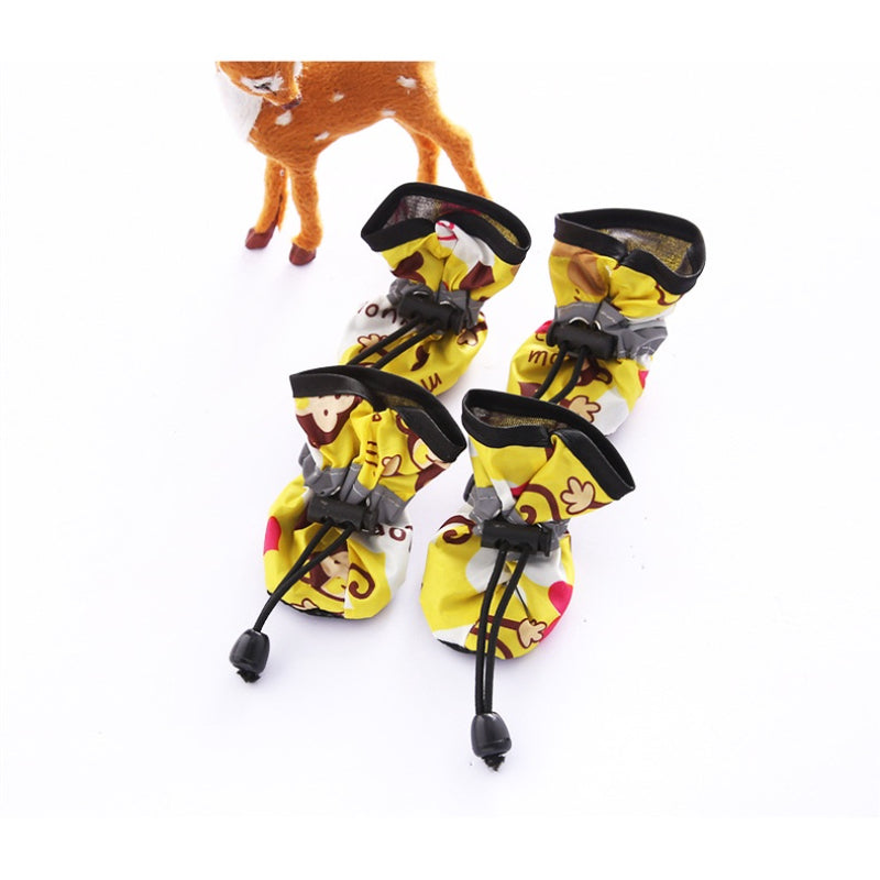 4 PCS Set-XS-3XL Size Water Resistant Rain Snow Protection Dog Shoes For Small Dogs - Protect Your Pet's Paws And Keep Them Dry Pets Apparel Sets Clothing Accessories