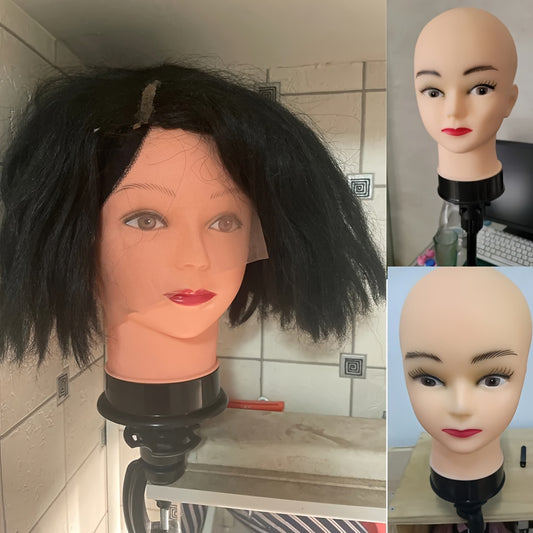 Mannequin Head for Wig Display & Training - Perfect for Hairdresser Practice, Eyewear Showcasing, and Makeup Application