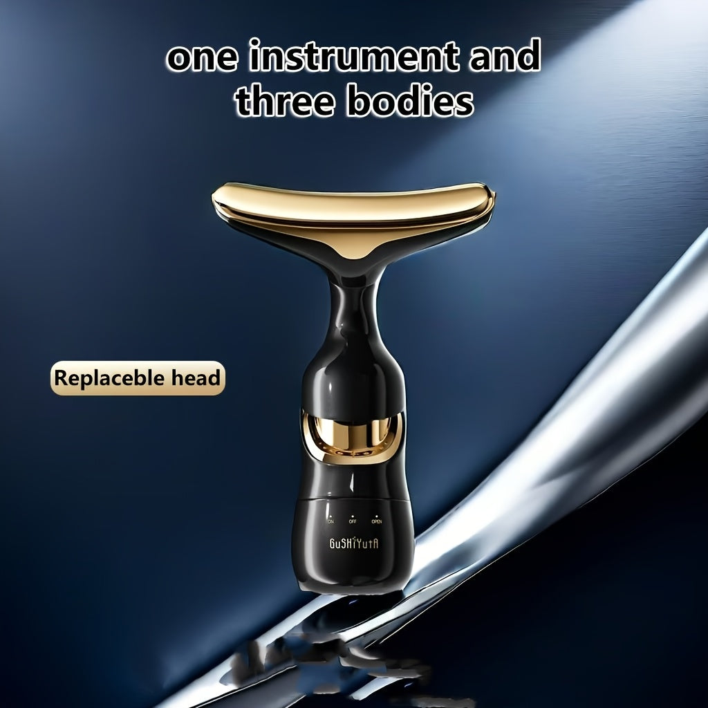 Four-Dimensional One-Three-Body Vibrating All-Round Massager Deep Introduction Device Neck Eye Facial Skin Care Beauty Device. Women Beauty Salon Spa Accessories Skin Care Supplies