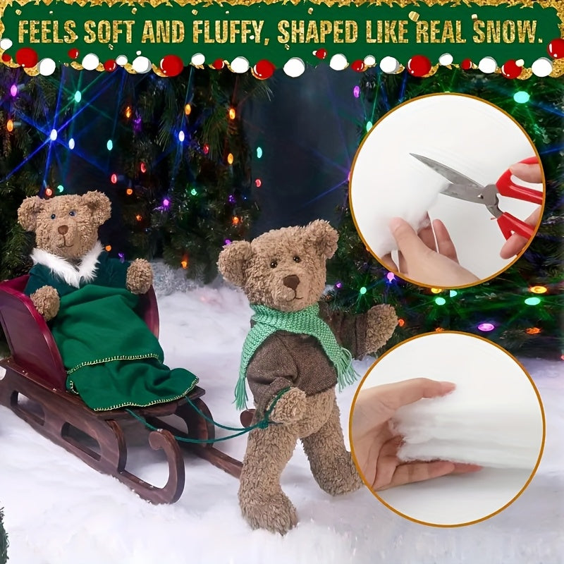 NEW Arrivals Artificial Snow Roll -Party Decoration, Christmas New Year Eve Party Table Mat, Table Decoration, White Photo Background