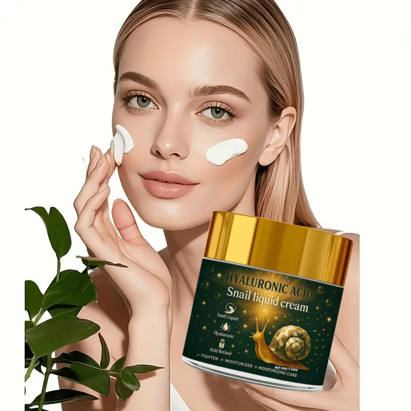 High-Concentration Korean Snail Liquid Cream, Containing Bee Venom Hyaluronic Acid, Collagen, Vitamins, and Other Ingredients,  Firming Tightening Strengthen the entire area of the face and neck. 50 grams - Significantly, fin