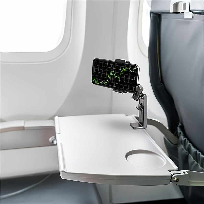 NEW 2 PCS Set Airplane Phone Holder - 360° Rotating Durable Travel Mount, Car and Desktop Stand, Hands-Free Viewing, Ideal for Aviation Enthusiasts and Travel Accessories, In-Flight Entertainment, Sturdy Design