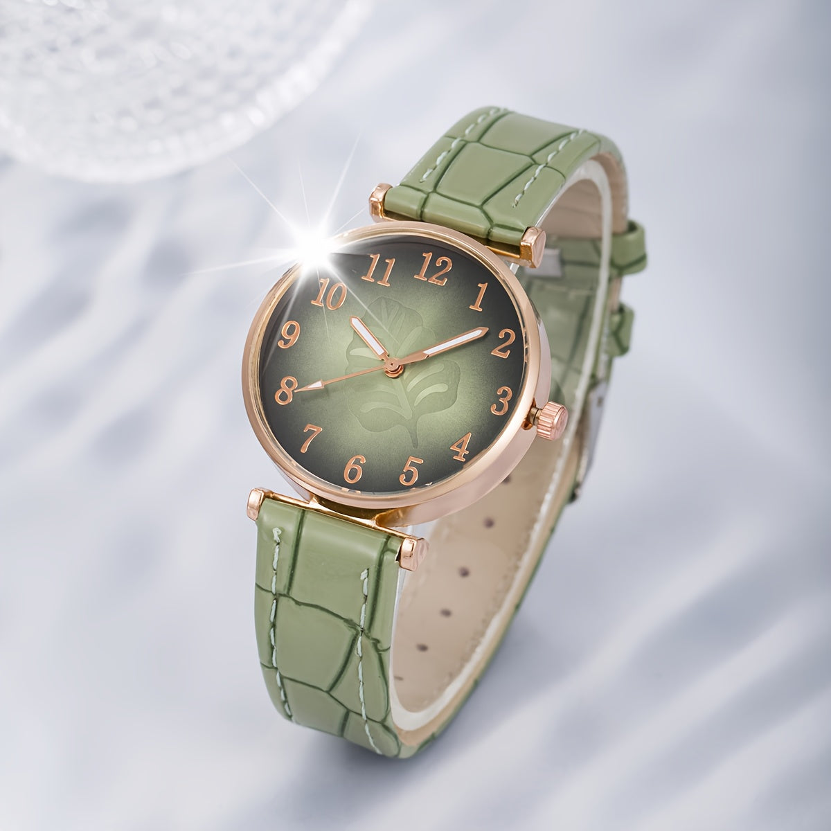 5pcs Women's Elegant and Stylish Fashionable Atmosphere Watch + Jewelry Set, Suitable for Anniversary Birthday Romantic Gift for Wife-Girlfriend-Mistress