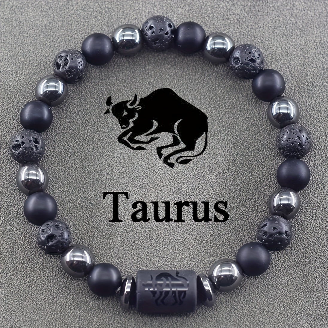 12 pcs The 12th Horoscope Months of Zodiac Natural Stone Beaded Bracelet, a Blessing Bracelet for Couples and Friends, Suitable as a Birthday Gift for Men and Women Jewelry Accessories