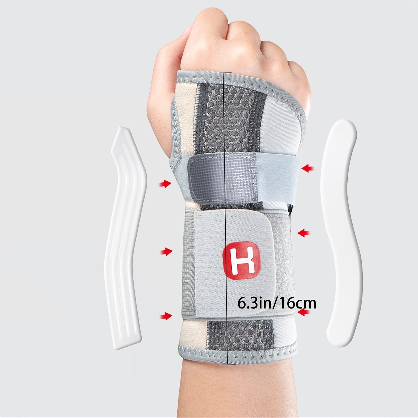 Adjustable Strap Wrist Brace Double Support Bars with Compression, Wrist Stabilizer for Joint Support Pain Relief Perfect for Gym Cycling Running Sport Activities Accessories Health Care Supplies