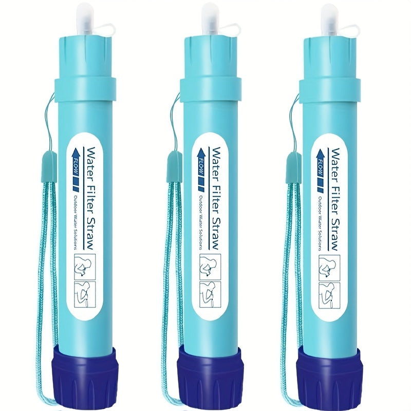 2pcs/4pcs, Emergency and Survival Outdoor Mountain Hiking Camping Kayak Personal Water Filter Straw Mini Water Purifier Survival Gear for Hiking, Camping, Travel and Emergency Preparedness