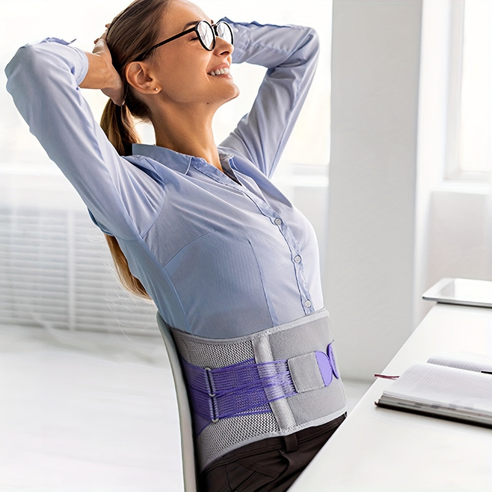 S-3XL Plus Size Lower Back Support Brace Featuring a Lumbar Pad Designed for Both Men And Women, with an Adjustable And Breathable Support Belt That Includes a Bionic Support System.