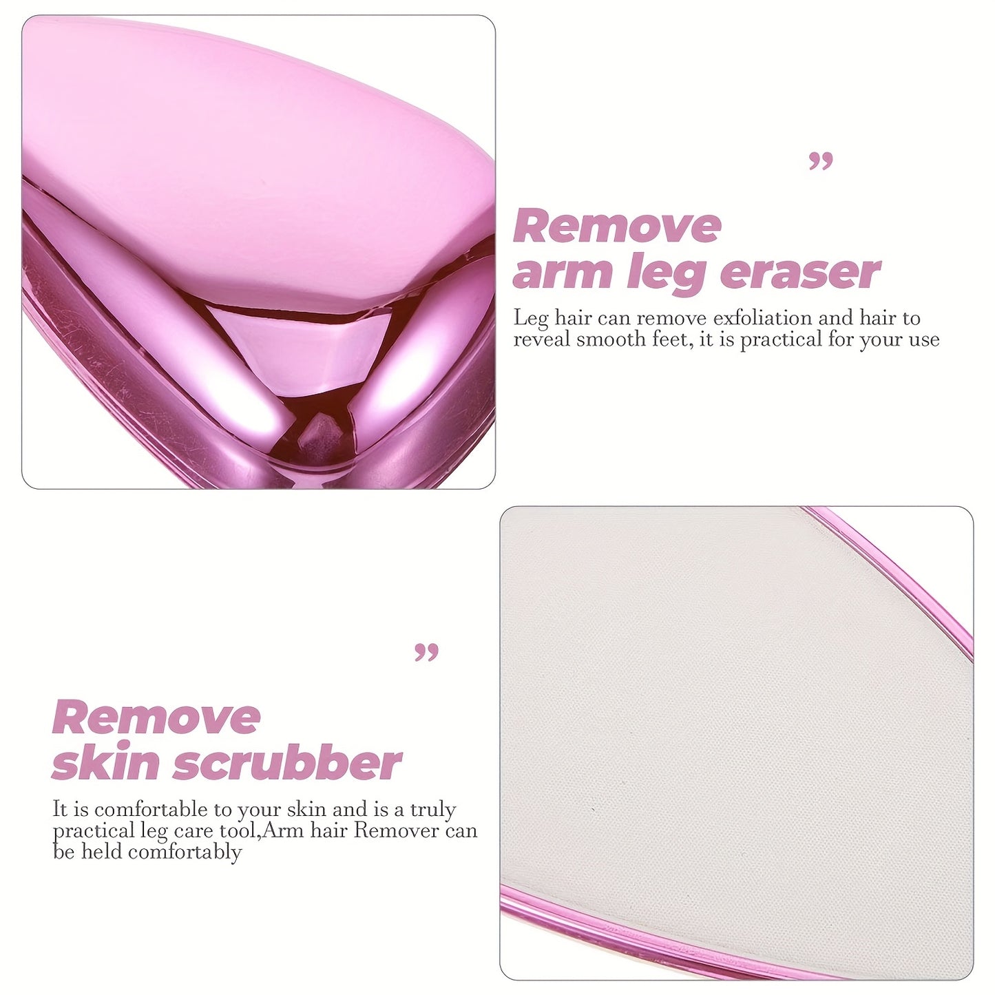 Purple Crystal Hair Removal Device for Both Genders - Gentle Exfoliation, Reusable And Waterproof Tool for Hair Removal, Purple Color for Skin on Back, Arms, And Legs