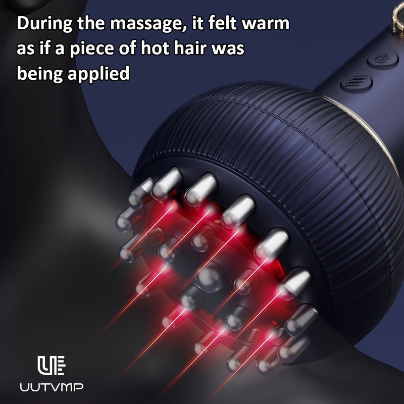 Massage Device with Digital Display, High-frequency Vibration Massage, Temperature-sensitive Hot Compress, Electric Massage Brush, Home Gua Sha Tool, Smart Electric Meridian Brush, Electric Gua Sha Device, Home Massager, Heat