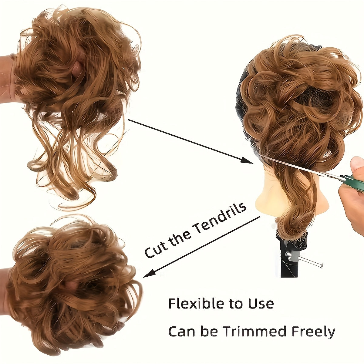 8-Inch Long Natural-Looking Synthetic Hair Wig with Elastic Headband - Easy to Apply, Perfect for Daily Wear, Versatile Hairpiece for All Occasions, Hair Wig, Versatile Hairpiece, Easy Application Wig