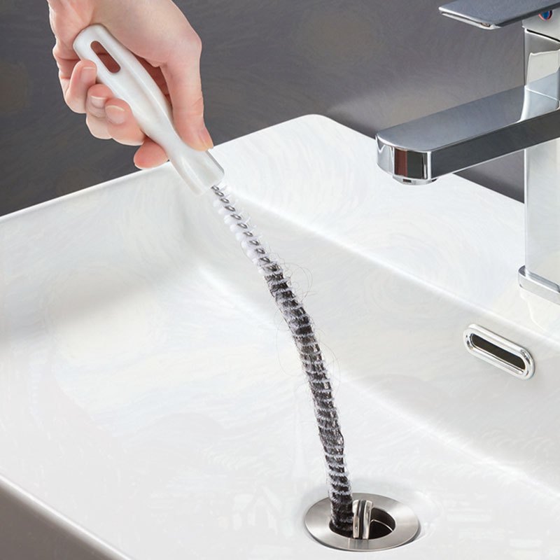 2 PCS Set Flexible Drain Cleaner Tool, Hair Catcher for Kitchen & Bathroom, Manual Clog Remover, Plastic Sink Strainer, No Electricity Needed, Waste Pipe Cleaning, Easy Hair & Debris Removal