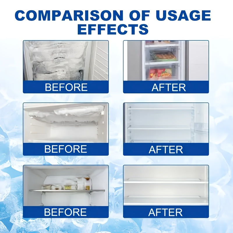 200ml + Shovel Large Capacity Quick Melt Ice Remover for Refrigerators, Defrosting Freezers  - 5-6 Minute Fast Ice Removal with No Residue, Ideal for Home and Cars Use