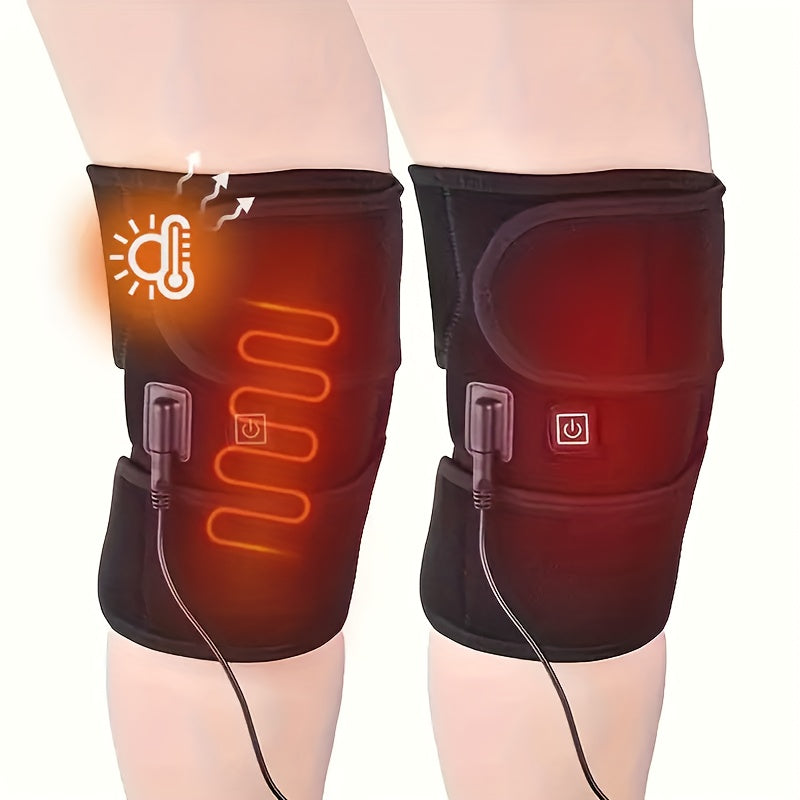 1-2 PCS Set Dual-Head Heated Knee Massager Powered by USB That Offers Warmth And Compression for Joint Support, Making It a Perfect Gift for Seniors for Home Use Or Travel