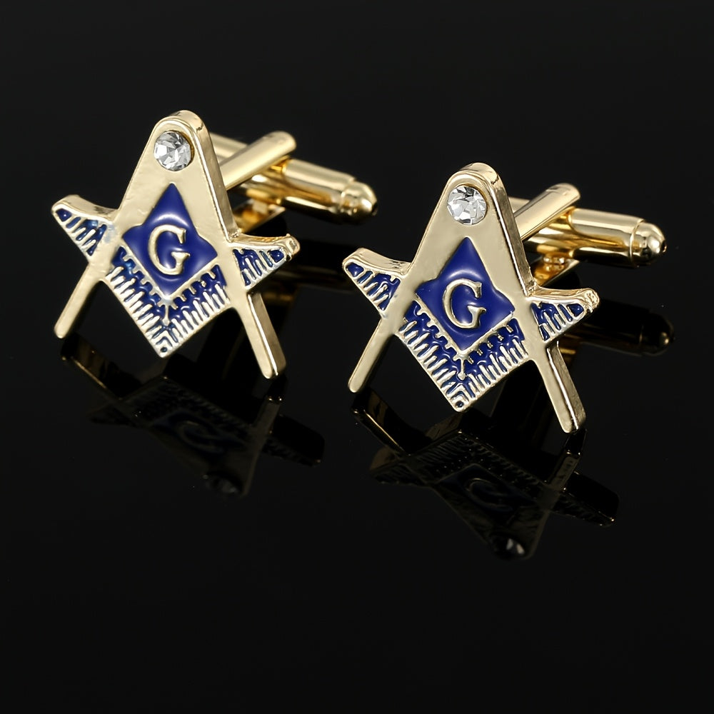 1 Set of 3pcs Men's Gift Novelty Styling Accessories Set, Men's Clothing Decorative Brooch, Cufflinks, and Tie Clip Set