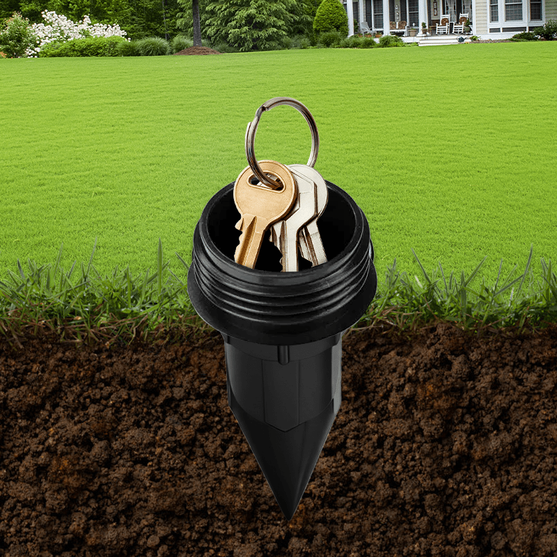 Simulated Sprinkler Key Hider | Waterproof and Rustproof Underground Secret Room, Suitable for Gardens, Lawns, and Courtyards | Durable Outdoor Security Device, Dummy Spare Key Storage, PETG Material