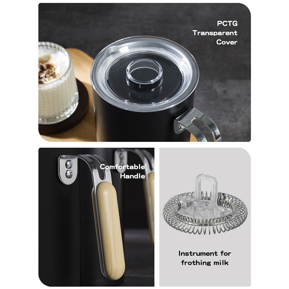 1pc Electric Milk/Coffee Mixer, Fully Automatic Milk Frother, 5 Milk Froth Modes/3 Capacity Options, Stainless Steel Material, Very Suitable for Chocolate, Coffee, Milk, Latte Foaming and Heating, a Must-Have for Modern Kitch