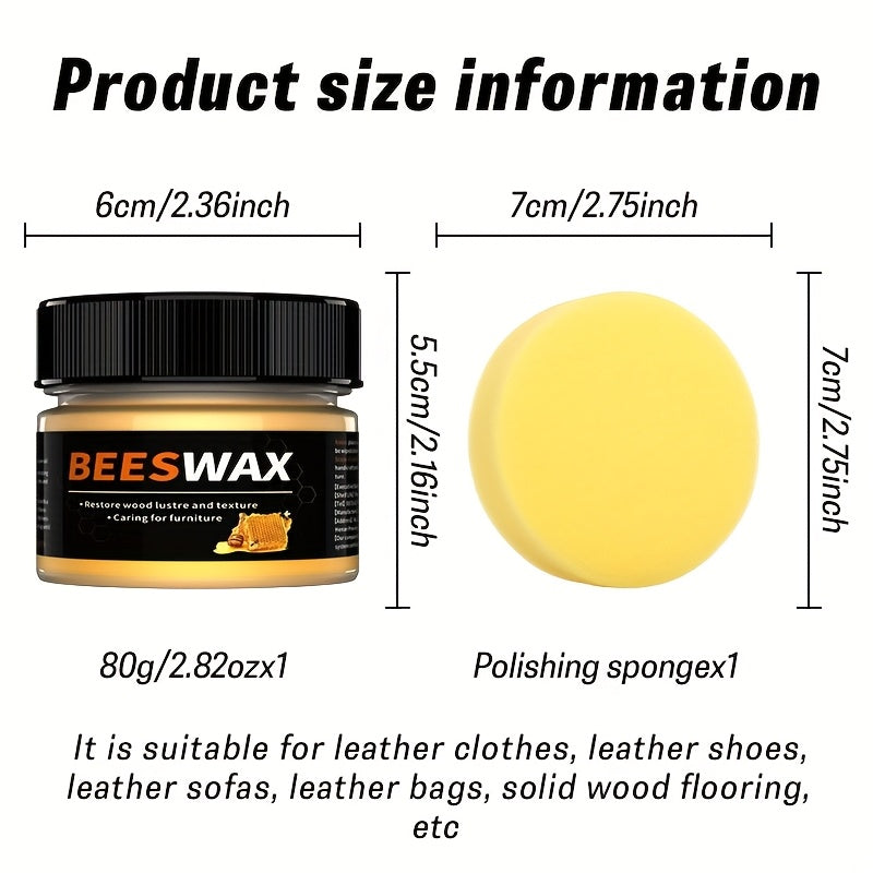 NEW Arrivals Premium Beeswax Leather Shoe Polish - Natural Conditioning Wax for Boots, Bags & Furniture Protection, Deep Shine & Scratch Prevention, Safe for Men & Women, Shoe Polish for Shoes, Furniture Waterproofing, Protec