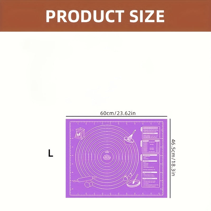 NEW Large Non-Slip Baking Mat with Measurement Marks | Durable Pastry Board Compatible with Cookie Sheets, Ideal for RV Stoves, Outdoor Activities, Christmas, New Year Gifts, Essential for Service
