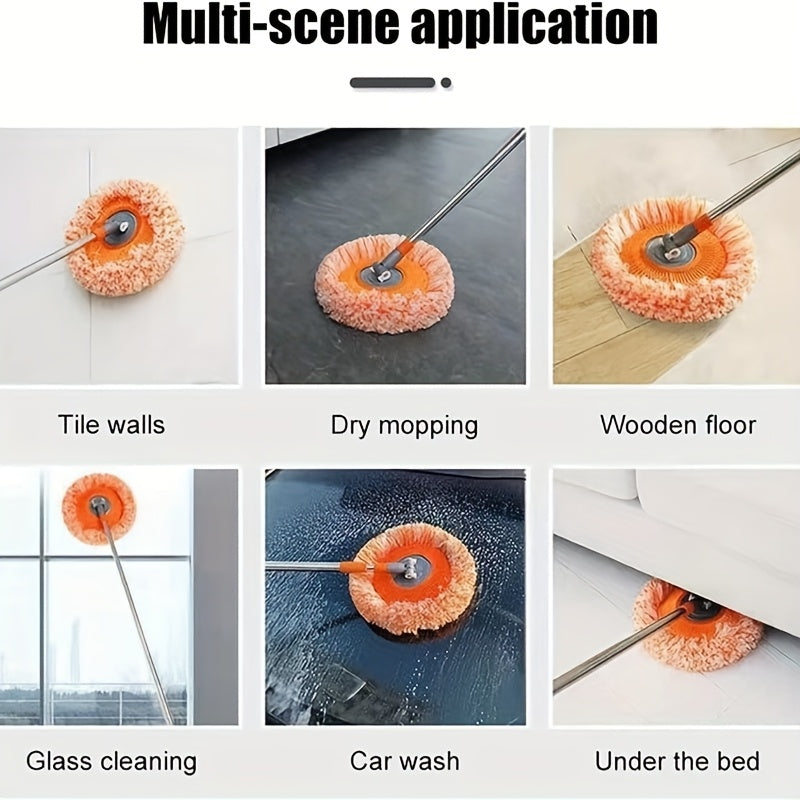 1pc Extendable Ceiling Mop, Multi-Surface Dusting and Cleaning Tool, 27.94x100.0 cm, for Ceiling, Fans, Air Conditioners, Walls, Tiles, Glass, Car, No Electricity Needed, Ideal for Living Room, Bedroom, Bathroom, Kitchen