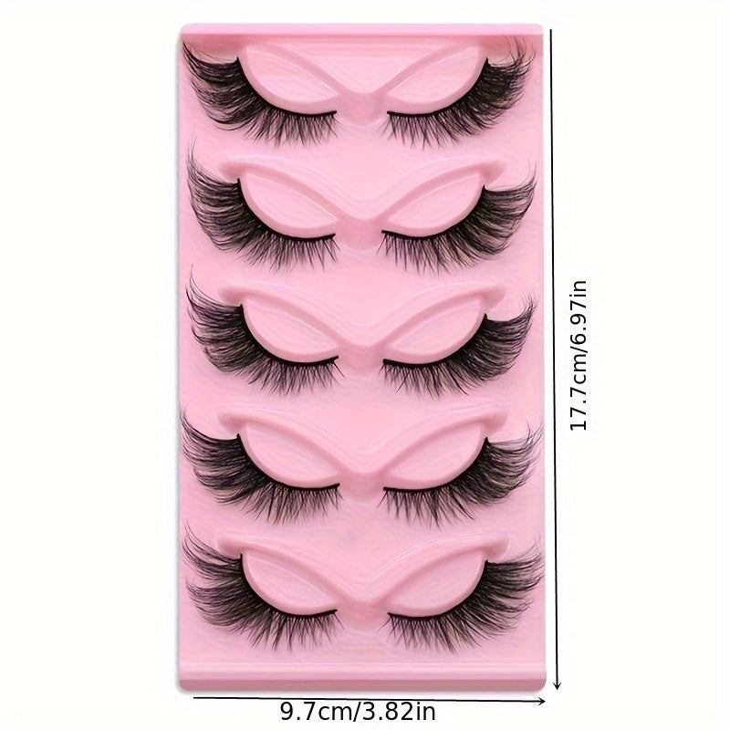 15 Pairs/3 Boxes of Cat-Eye False Eyelashes, Featuring Natural, Thick, And Dramatic Lashes. Made from 3D Synthetic Mink Material for Comfort, Reusable, with an Elongated Design at The Outer Corners for a Fox-Eye Effect