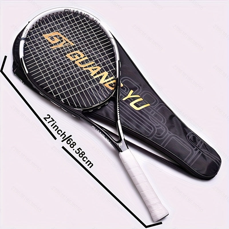 NEW Arrivals 3PCS Set 3 Colors PRO 87 Carbon Fiber Tennis Racket + Bag + Free Ball - High-Elasticity Lightweight Adult & Youth Beginner/Advanced Racquet, Balanced Weight Design for Fast Swing Speed, Ideal for Training, Tourna