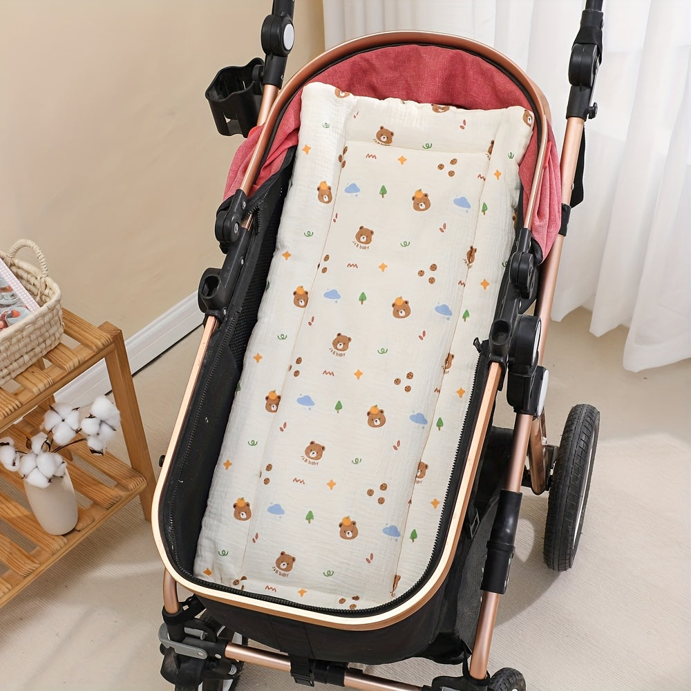 Fleece Material Stroller Pad, Super Comfortable Soft and Breathable for Indoor/Outdoor Use in 9 Scenarios – Baby Dining Carrier Cradle Swing Seat Accessory, 4 Season  Gift, Stroller Pad Cushion, Soft Thick Fleece Mat Stroll