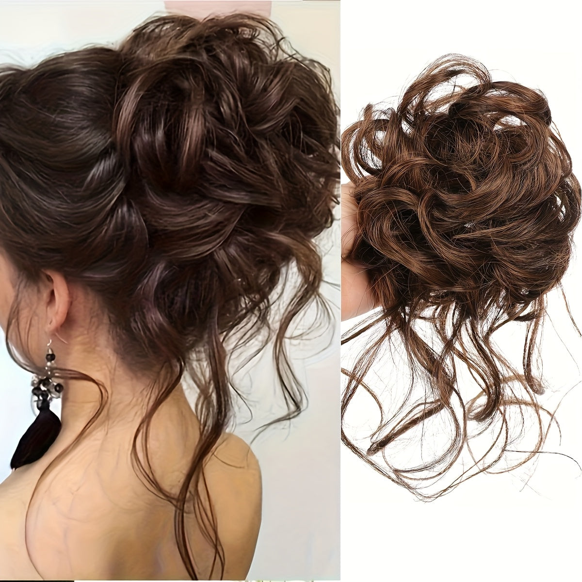 8-Inch Long Natural-Looking Synthetic Hair Wig with Elastic Headband - Easy to Apply, Perfect for Daily Wear, Versatile Hairpiece for All Occasions, Hair Wig, Versatile Hairpiece, Easy Application Wig