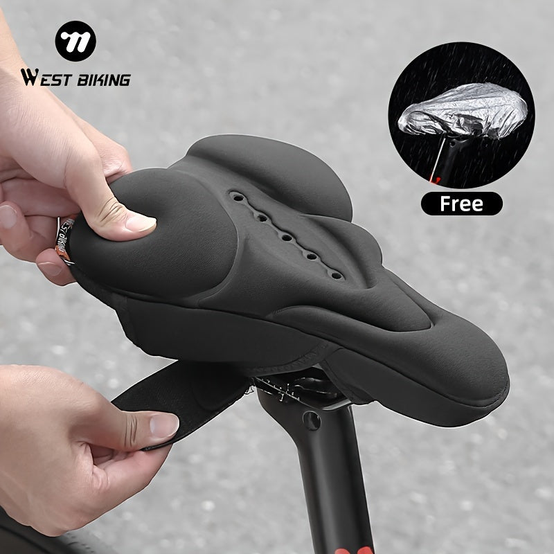 NEW Bike Saddle Cover Comfortable Breathable Seat Cover Soft Sponge Bike Seat Cushion