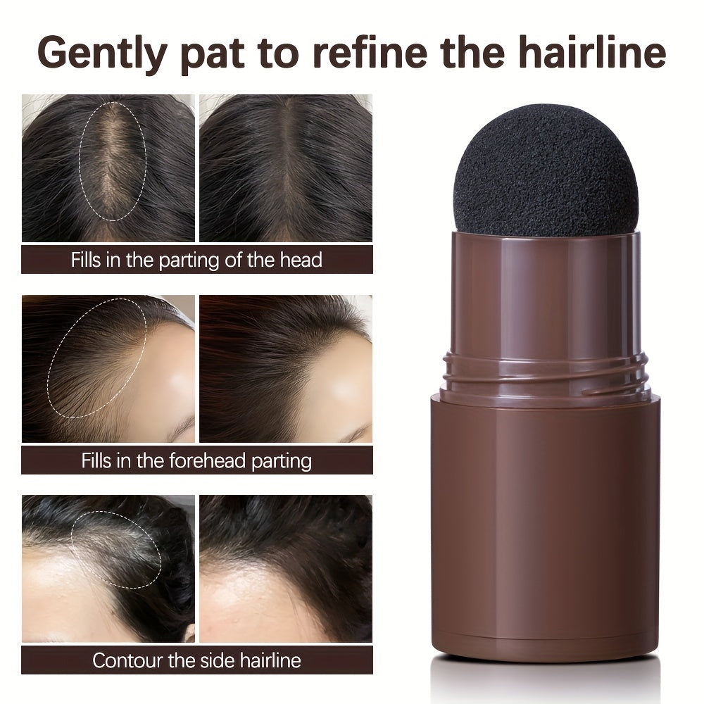 Hairline Powder Stick, Hair Shadow Sponge Pen, Used to for cover Gray Roots, Enhance Hair, And Conceal Thinning Hair, with Strong for coverage That Perfectly Matches The Roots to Create a Flawless Hairline