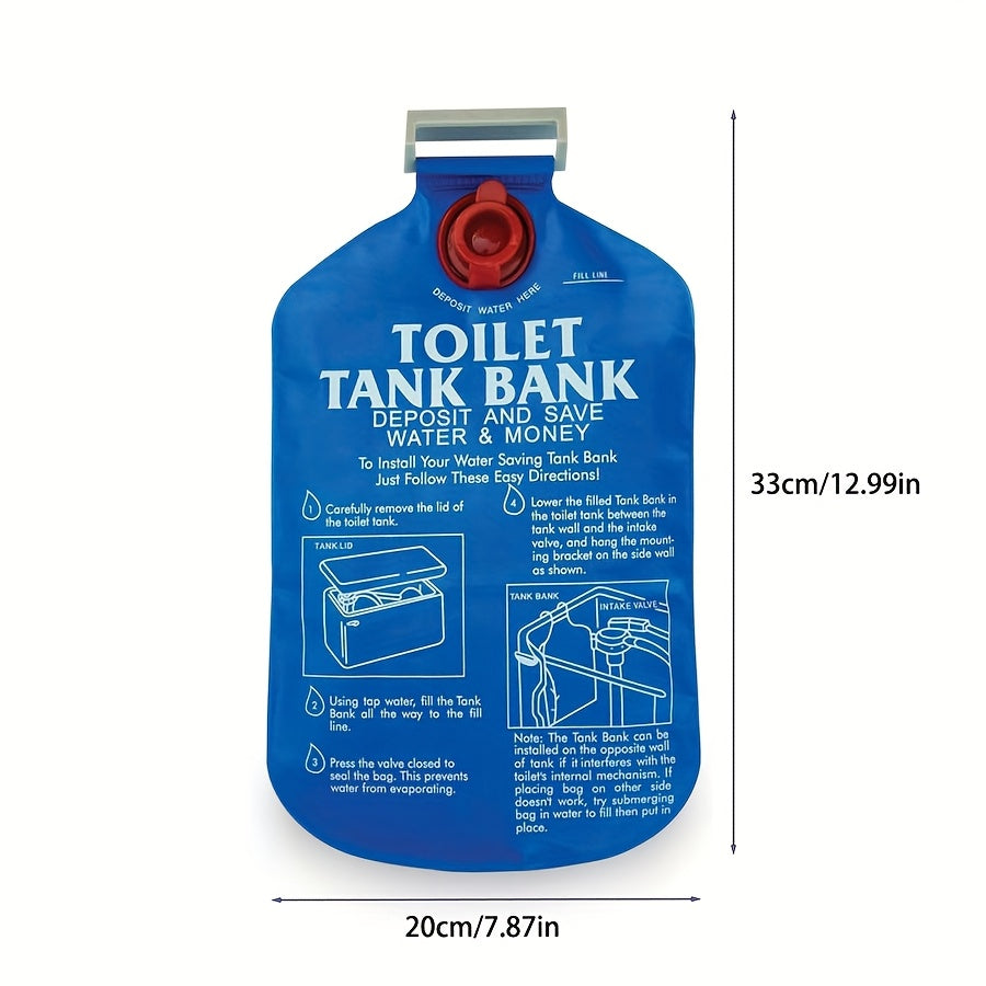 Toilet Tank Water Saver Bag - 95 Ounces Per Flush High-Efficiency Cistern Displacement Device for Standard Low-Flow Toilets Home Office Bathroom Accessories