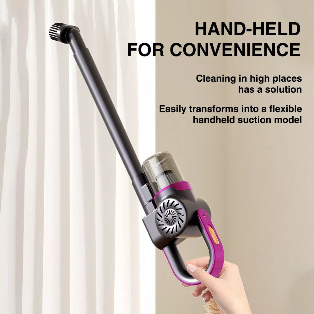 4-in-1 Set Handheld Vacuum Cleaner Ultra Lightweight Cordless Stick Vacuum, 8000 Pa Powerful Suction- High-Speed Motor, Vacuuming & Mopping & Sweeping, Suitable for Home, Carpets, Pet Hair Cleaning, Easy to Operate and Store,