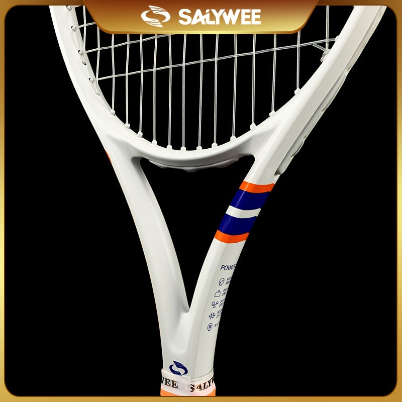 NEW POWER 2.0 Carbon Fiber Tennis Racket, 50-60lbs, 310±10g, Professional-Grade for Advanced Players, Unisex-Adult, Shock Absorbers Included, Sports Accessories