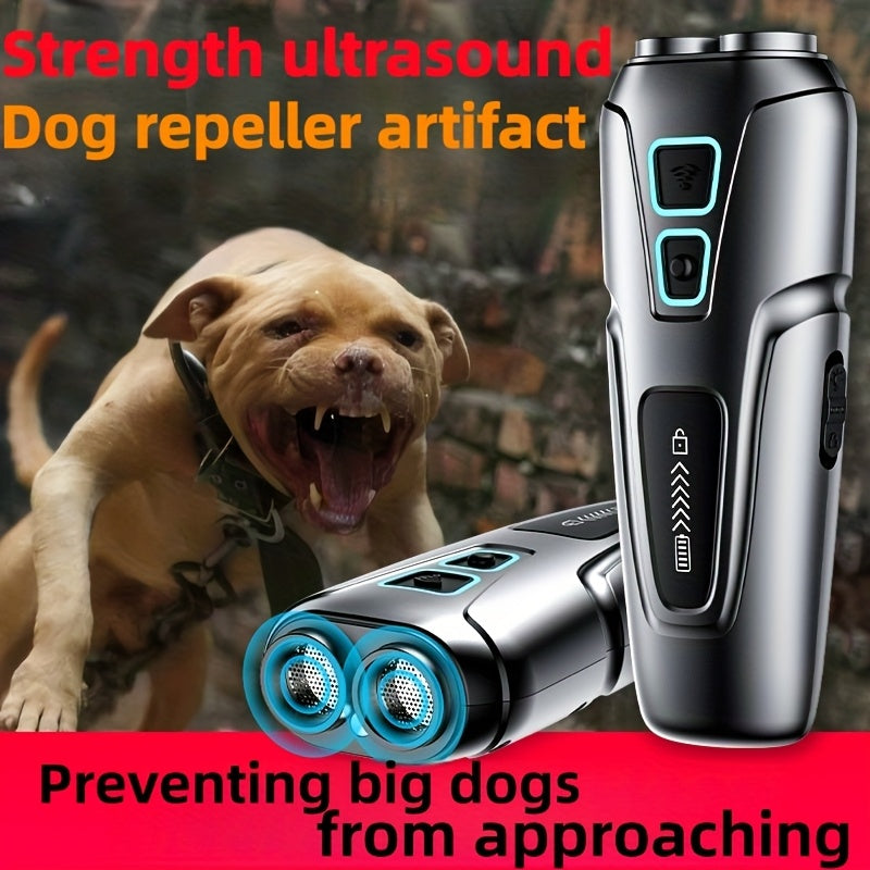 Profession Soundwave technology Dog Repeller Outdoor Safety Device Deterrent Device Anti Barking Stop Control Bark Training High Power Dog Repellent with LED Flashlight, Pet Behavior Correction, Durable Construction, Pet Trai