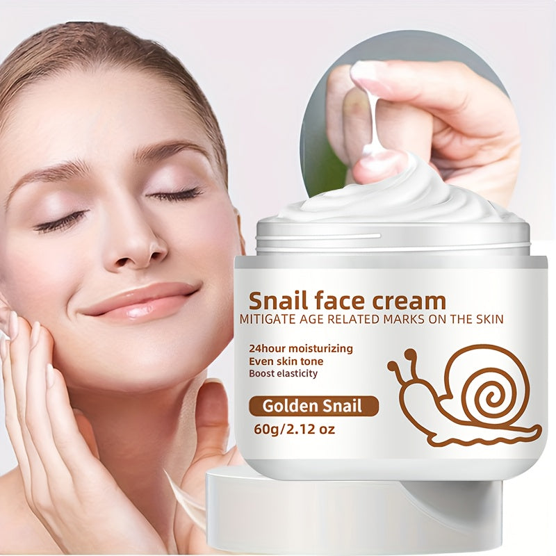 NEW 60G/ Snail Facial Cream Provides a Light Hydration Suitable for All Skin Types, Featuring a Gentle Feel And a Thick, Consistency That Is Neither Sticky Nor Heavy, Giving The Skin a Youthful Appearance