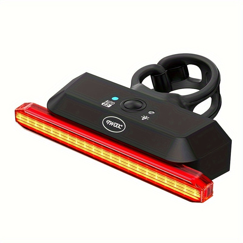 NEW Bike Tail Light, USB-C Rechargeable 30H Runtime Ultra Bright LED Bike Rear Light with Smart Brake, IPX5 Light, 6 Modes, USB Cable Included, 36V Compatible for Mountain/Road ( Post Mounted)