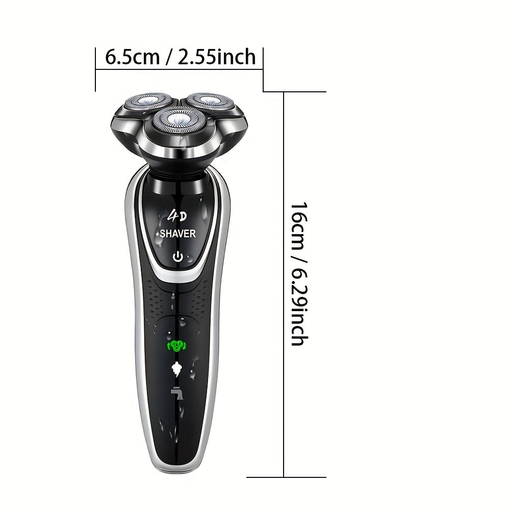 NEW Men's Electric Shaver, Wet & Dry Rechargeable Shaver with Magnetic Blades, USB Charging, Hair Trimmer, Grooming Kit - Men Grooming Tools  Ideal Father's Day Gift for Dad, Husband, or Male Friends