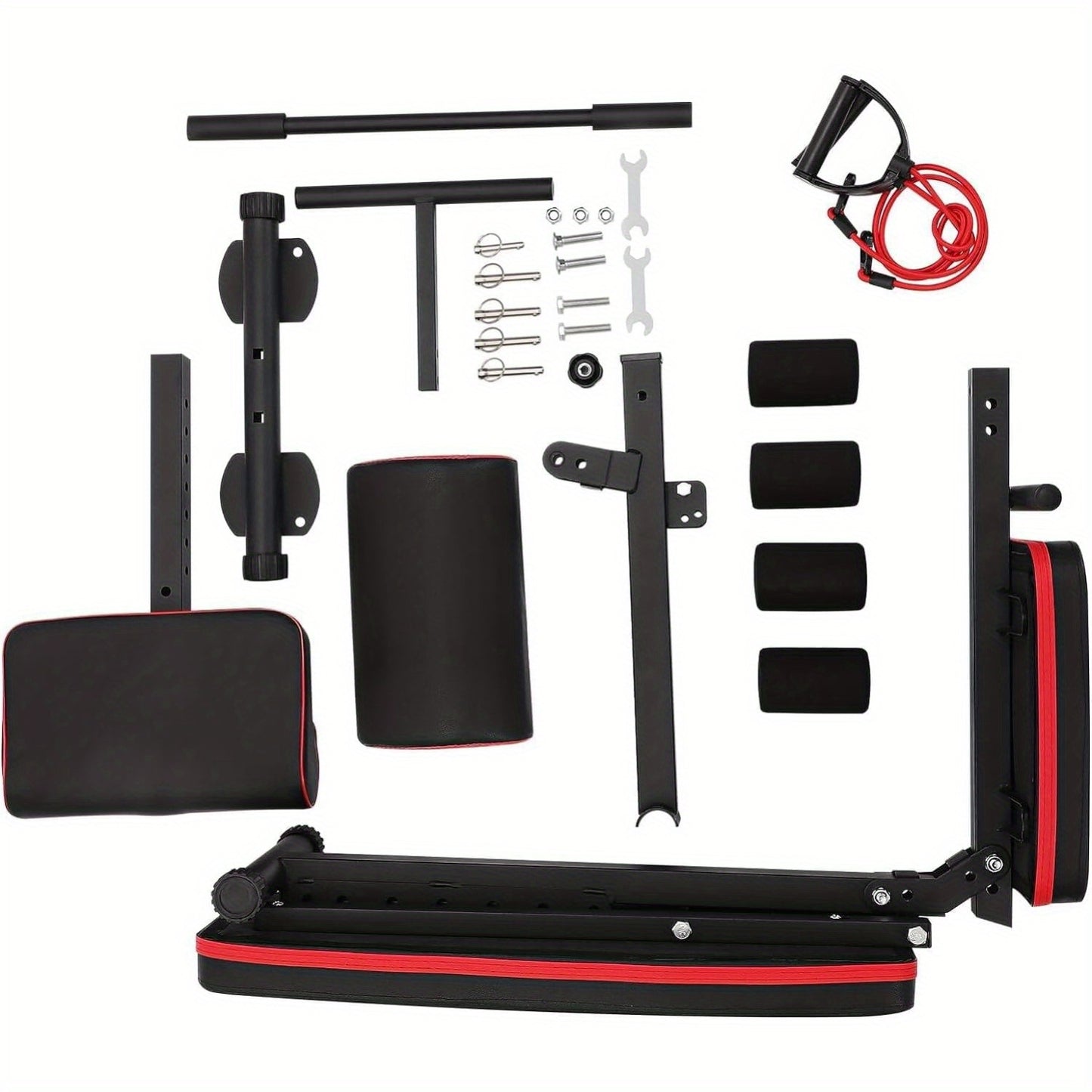 Home Gym Set Adjustable Gym Bench, Weight Bench Foldable, Exercise Bench for Home | Utility Weight Bench for Full Body Workout - Multi-Purpose Foldable Incline Bench Women Men Sports Supplies