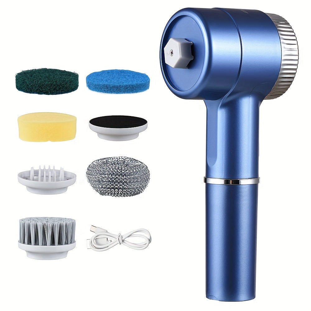 Upgraded Powerful Full Set Electric Cleaning Brush, USB Rechargeable Wireless Handheld Rotating Washer, Cleaning Supplies, Household Cleaning Brush, Electric Shoe Brush, 3 Adjustable Speeds, Suitable for Home and Kitchen Deep