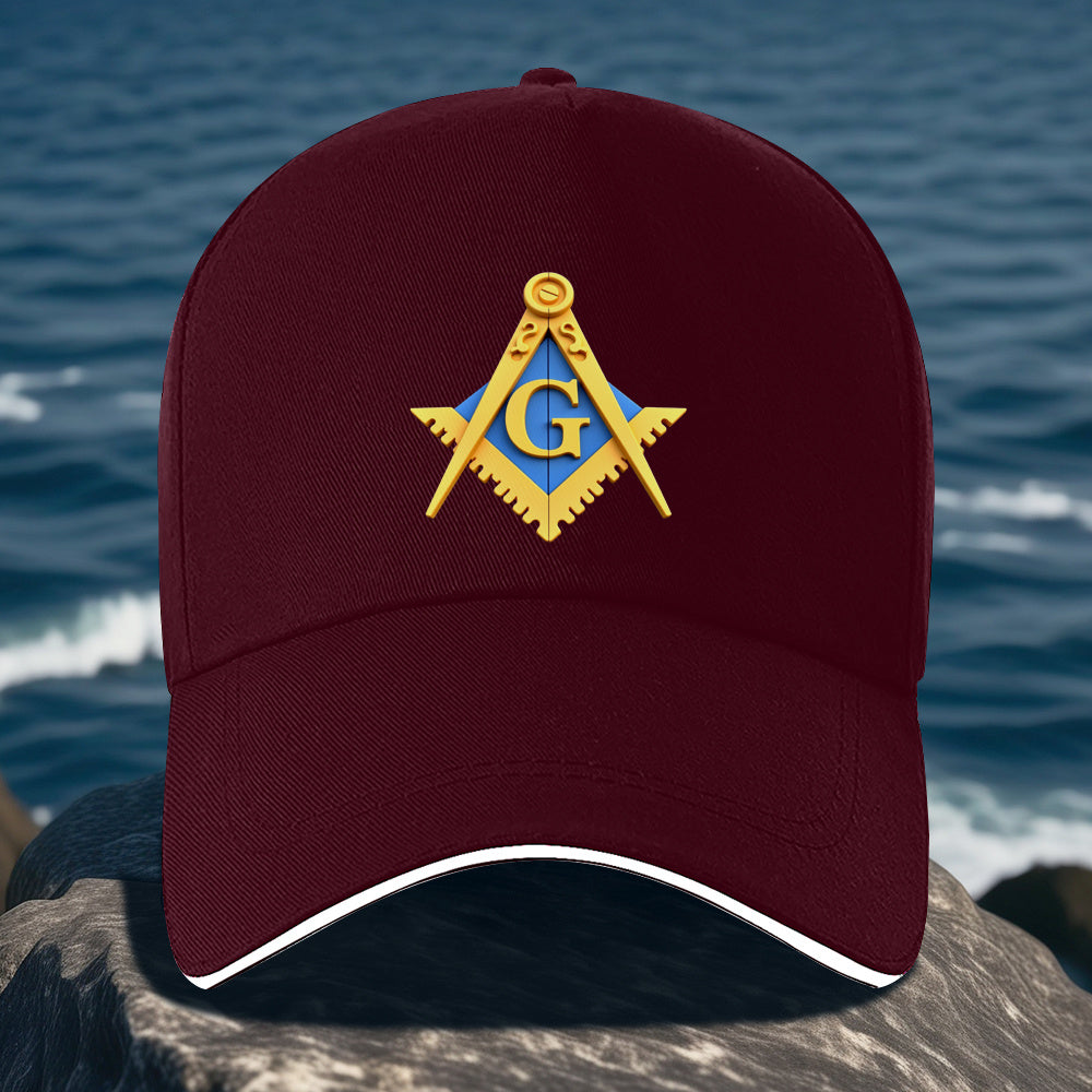 3 Colors Secret Society Freemasons The Masonic Emblem: a 3D rendering of a mysterious symbol Lightweight unisex cap adjustable cap perfect for all seasons ".woven fabric.