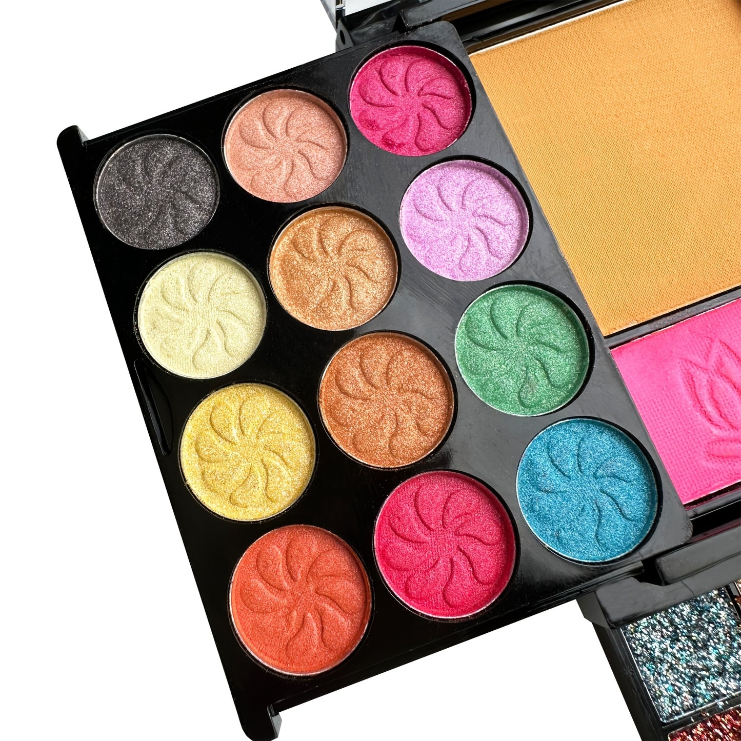 37 PCS Set Ultimate Makeup Set: Eyeshadow Palette, Blush, Lip Gloss & Contour Kit with Applicators - for Beginners, Includes Brown, Berry, Coral & Blue Tones for Women
