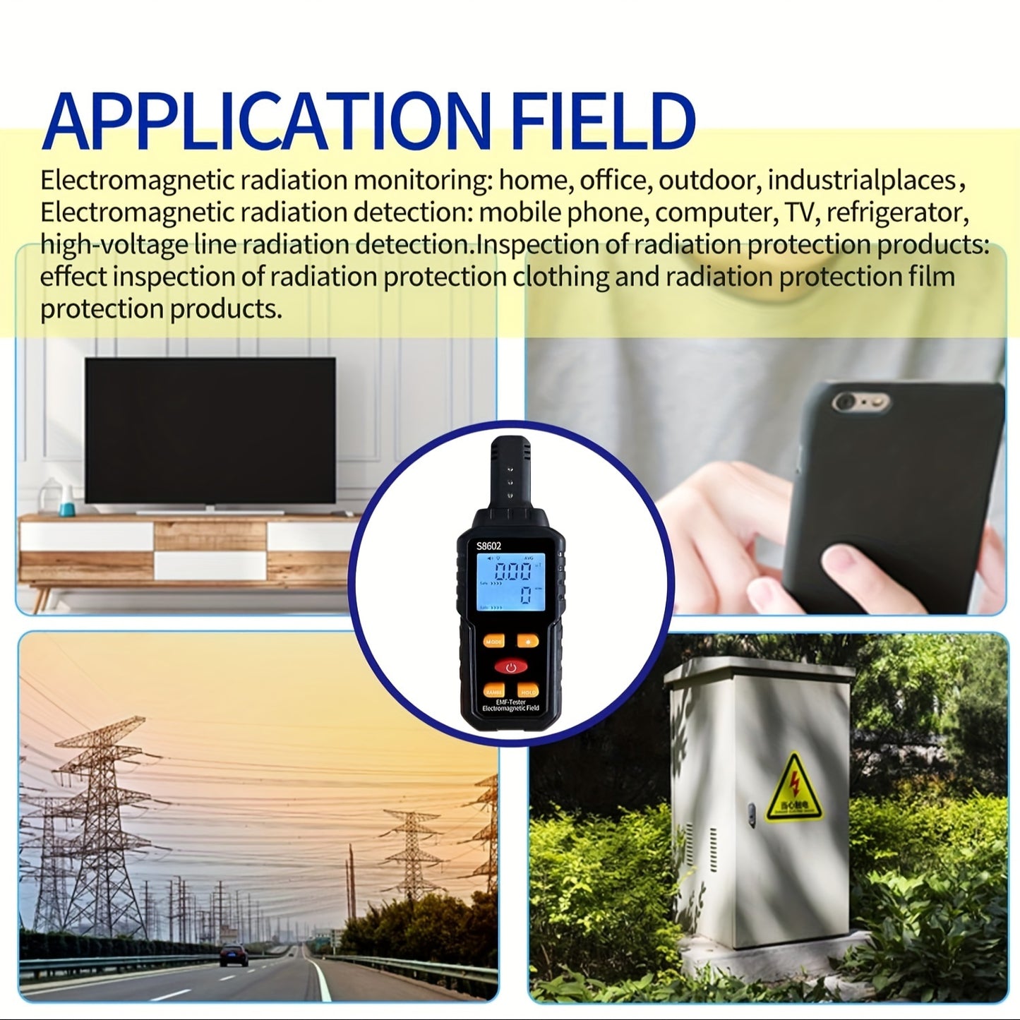 3 in 1 Paranormal  EMF Electromagnetic Radiation Detector: Ghost Hunting Spirits Searching Top Quality Device Electric Field, Magnetic Field, and Radiation Tester (Battery Not Included) Paranormal Supplies