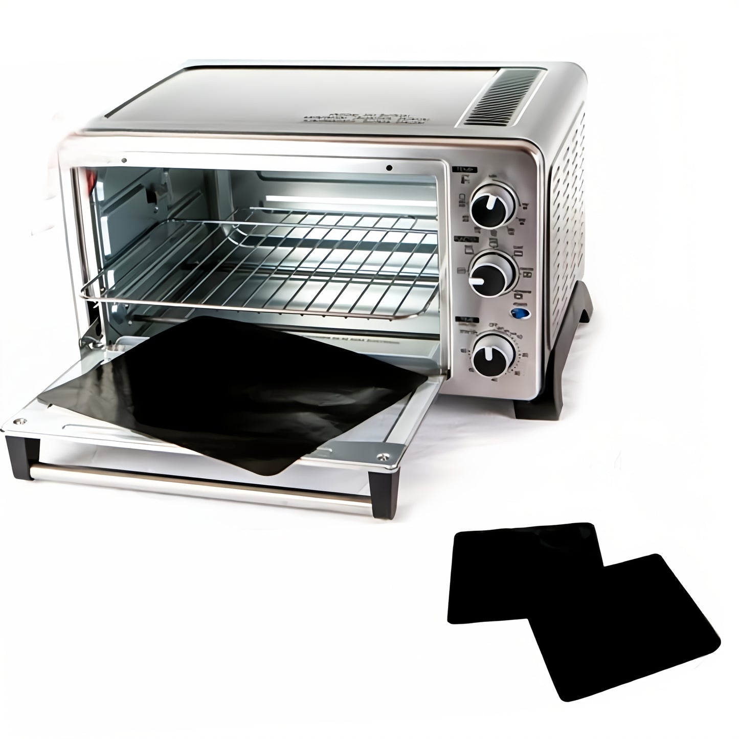 2 PCS Set Non-Stick Oven Liners Made of Teflon, Measuring 15.75 by 32.99 cm, Reusable And Durable, Suitable for Electric, Gas, Microwave, Toaster Ovens, Grills, And Baking - Essential Kitchen Cleaning Tools