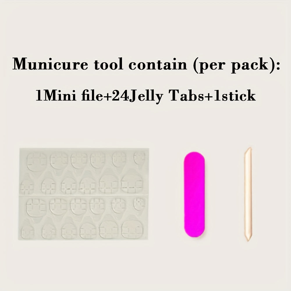 24 PCS Set Glossy Toe Nails Press On Nails Red Cat's Eye Glitter Stripe Fake Nails Artificial Toenail Manicure False Nails
