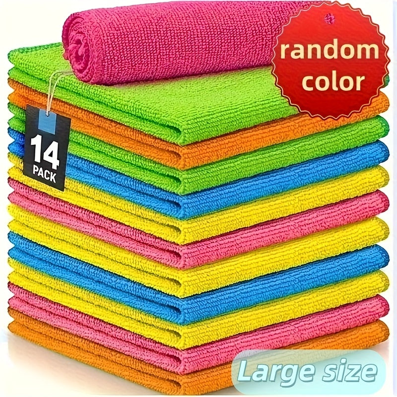 51/40/31/20/14 PCS Set Microfiber Cleaning Cloth Cleaning Rags for Household, Kitchen, 5 Random Colors Mixed Package Unspecified Color Green/Blue/Yellow/Orange/Pink